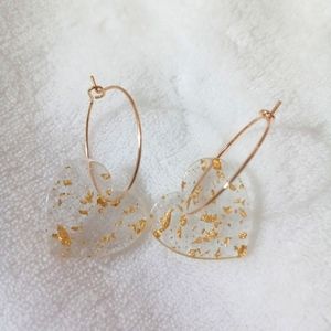 Heart hoop earrings